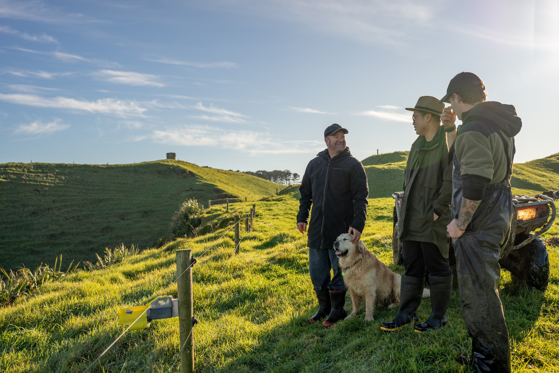 People on a farm. 