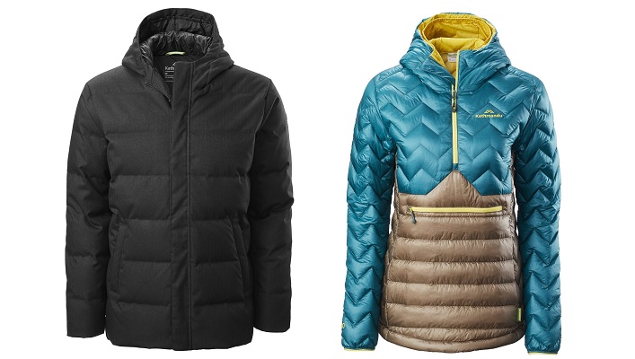 Examples of two Kathmandu puffer jackets in New Zealand.