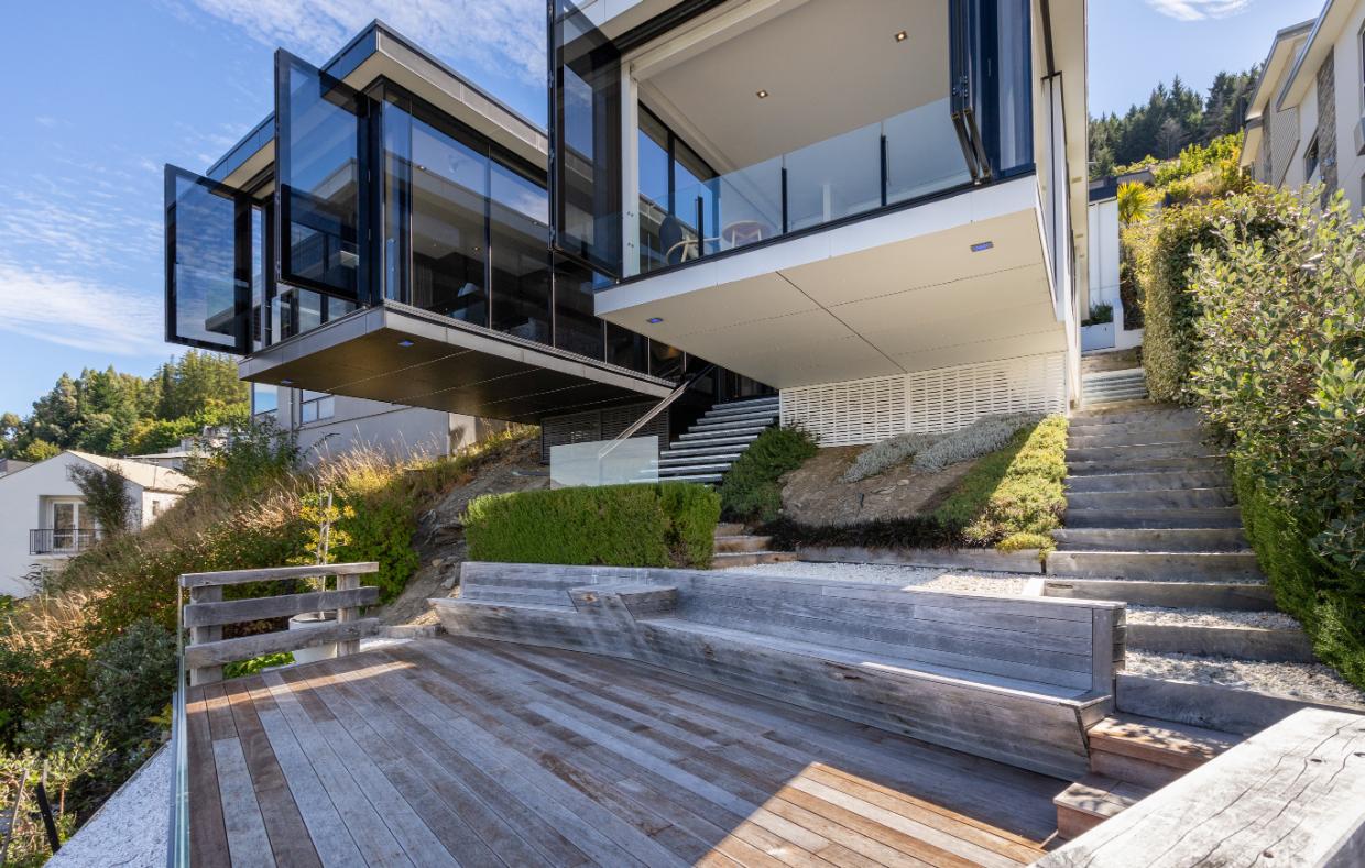 The house is a powerful architectural statement 