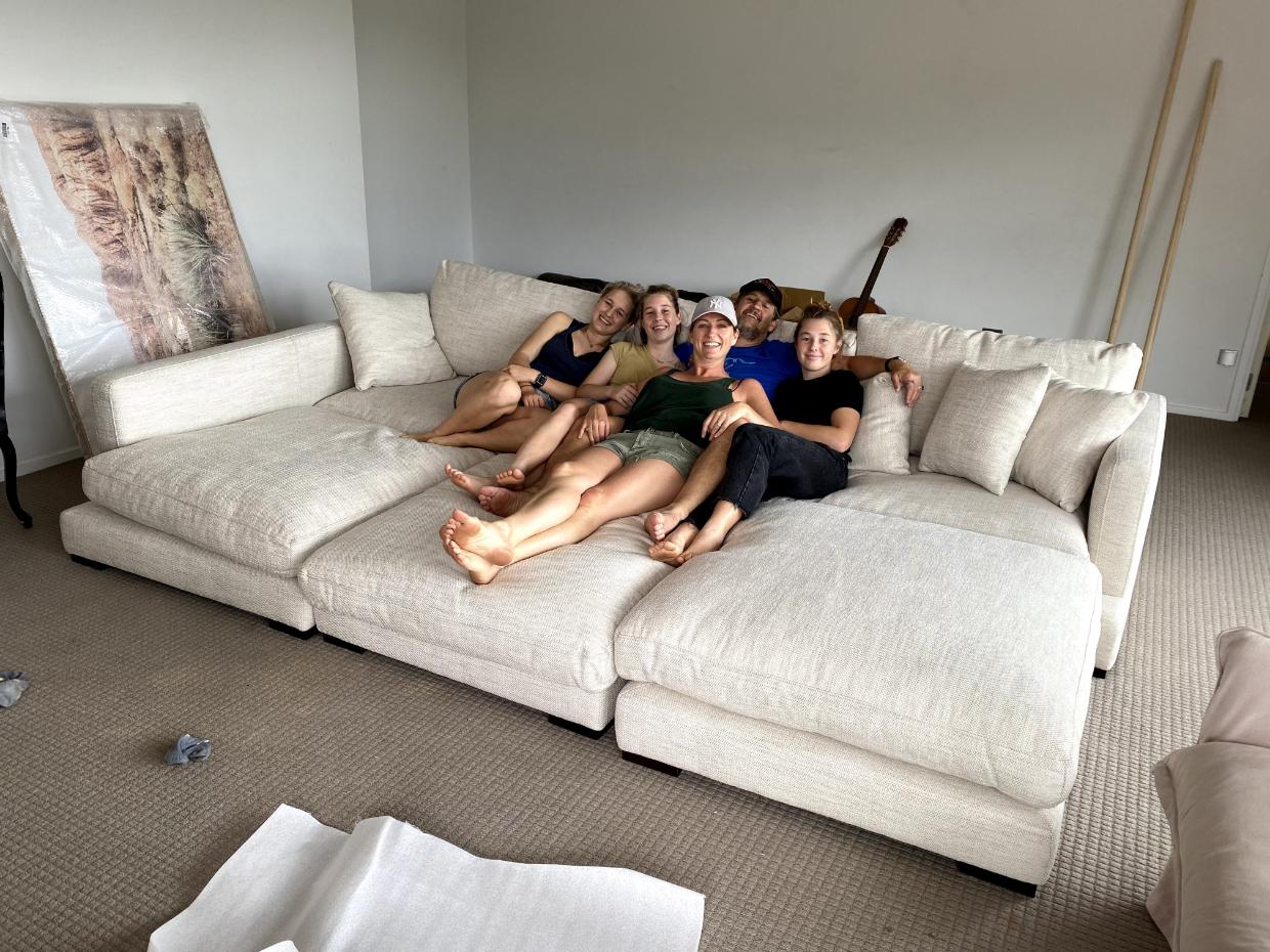 The family after moving in.