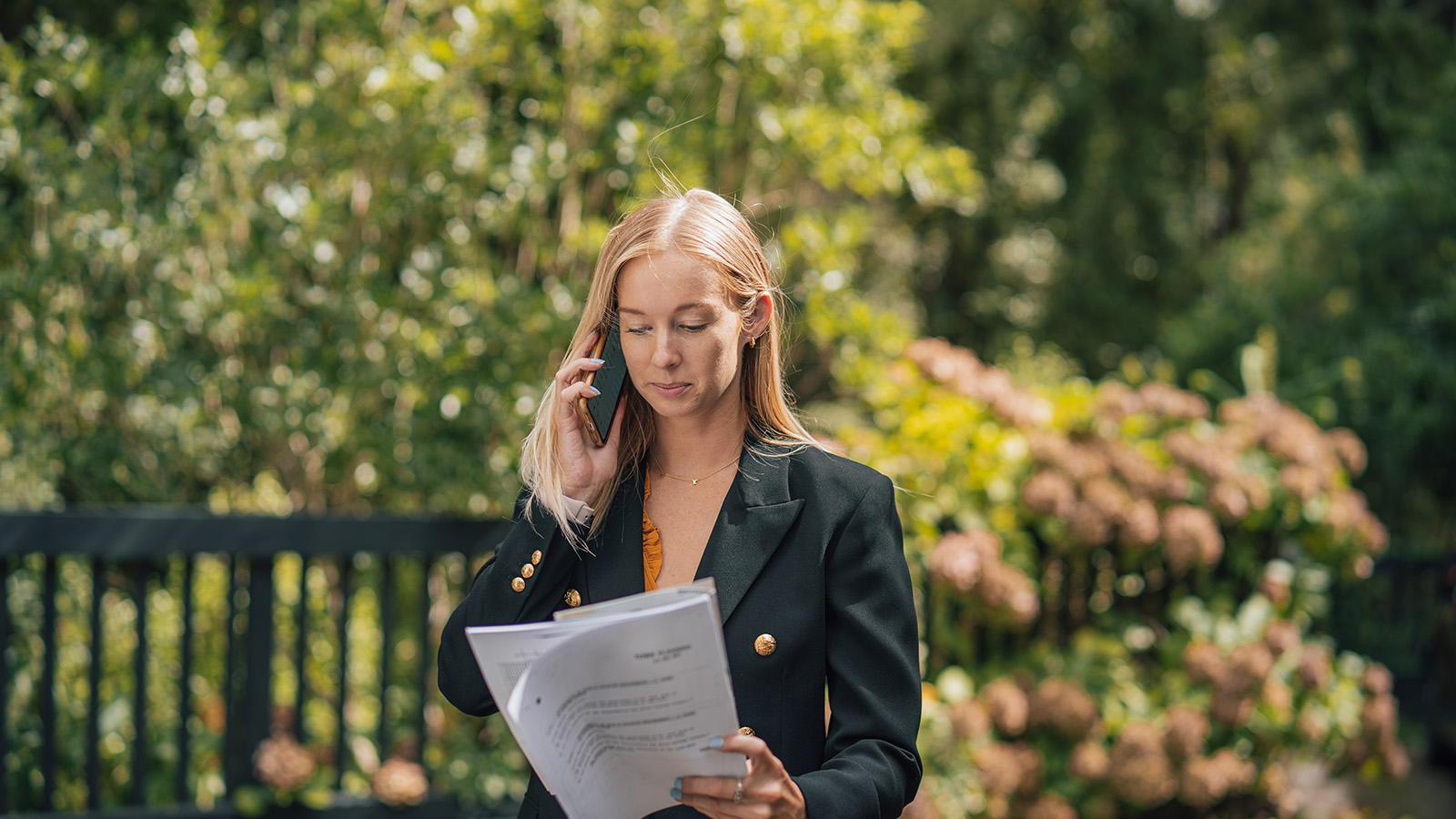 Lawyer on the phone mortgagee sale
