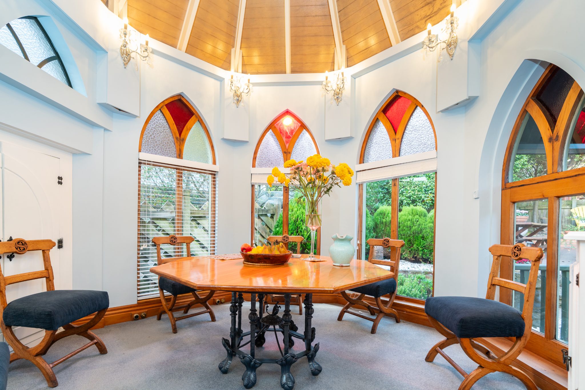 Stunning interior with a Arthurian vibe. 