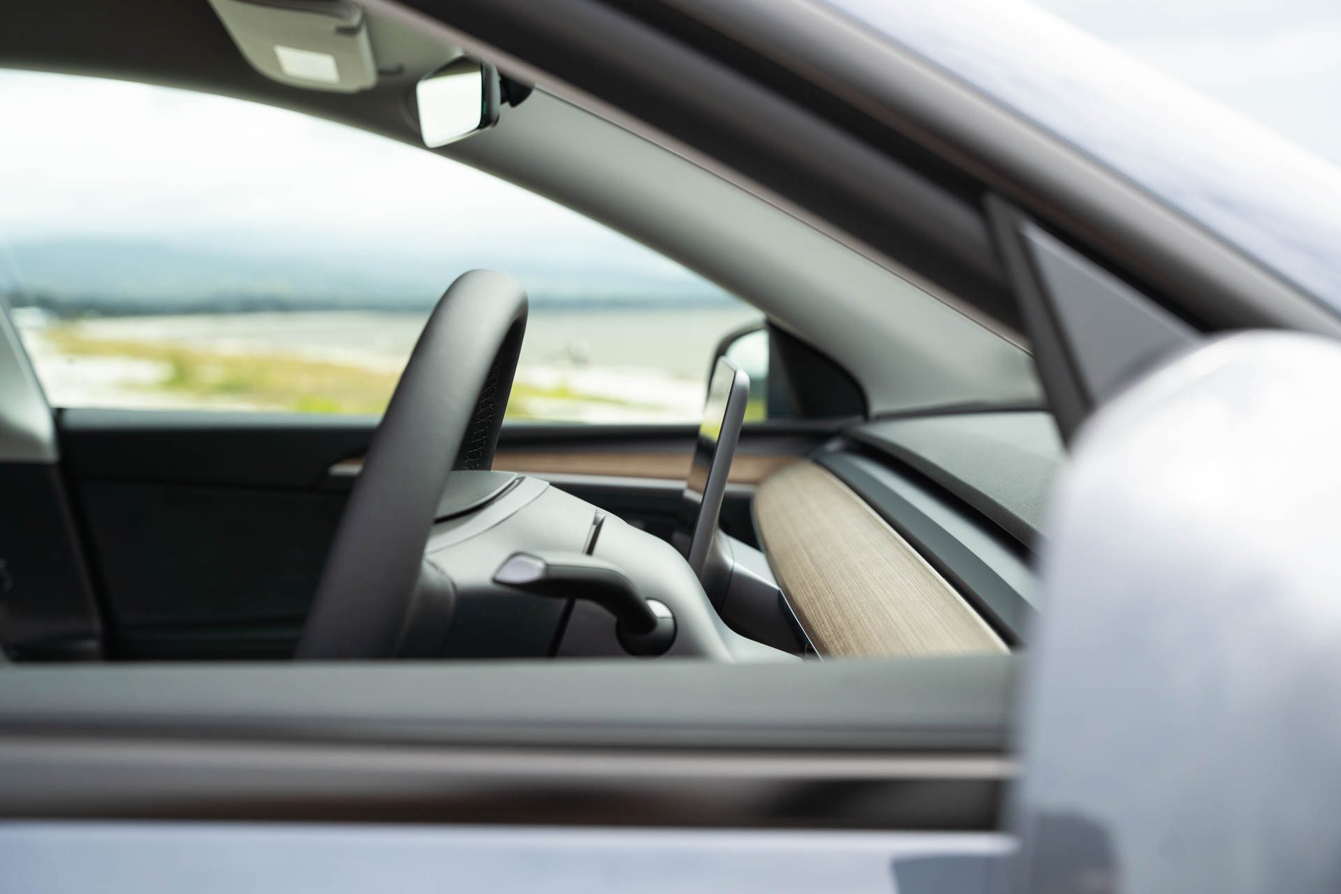 Tesla Model Y Performance Dash Wood Detail