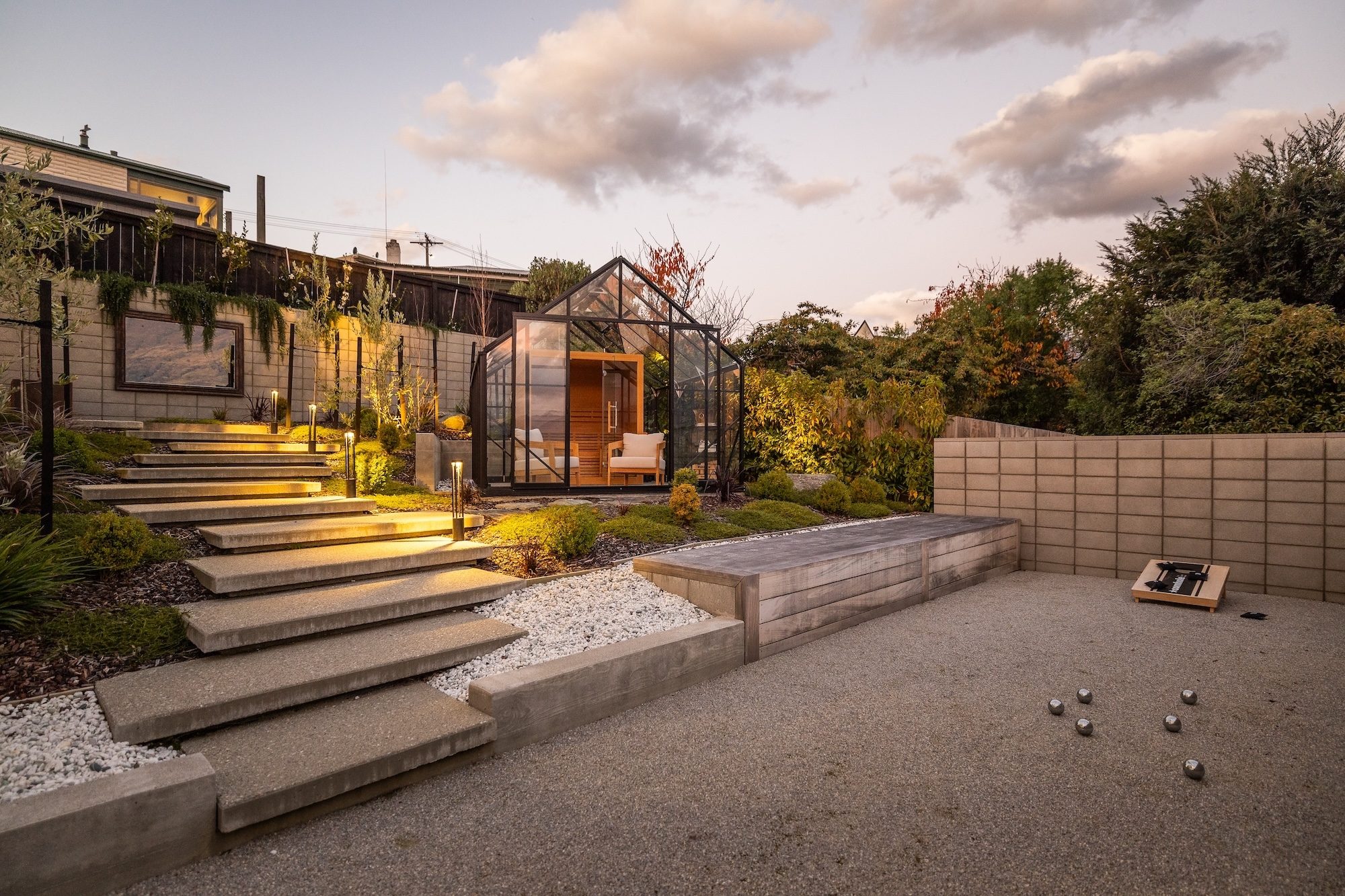 A game of boules at this Queenstown property