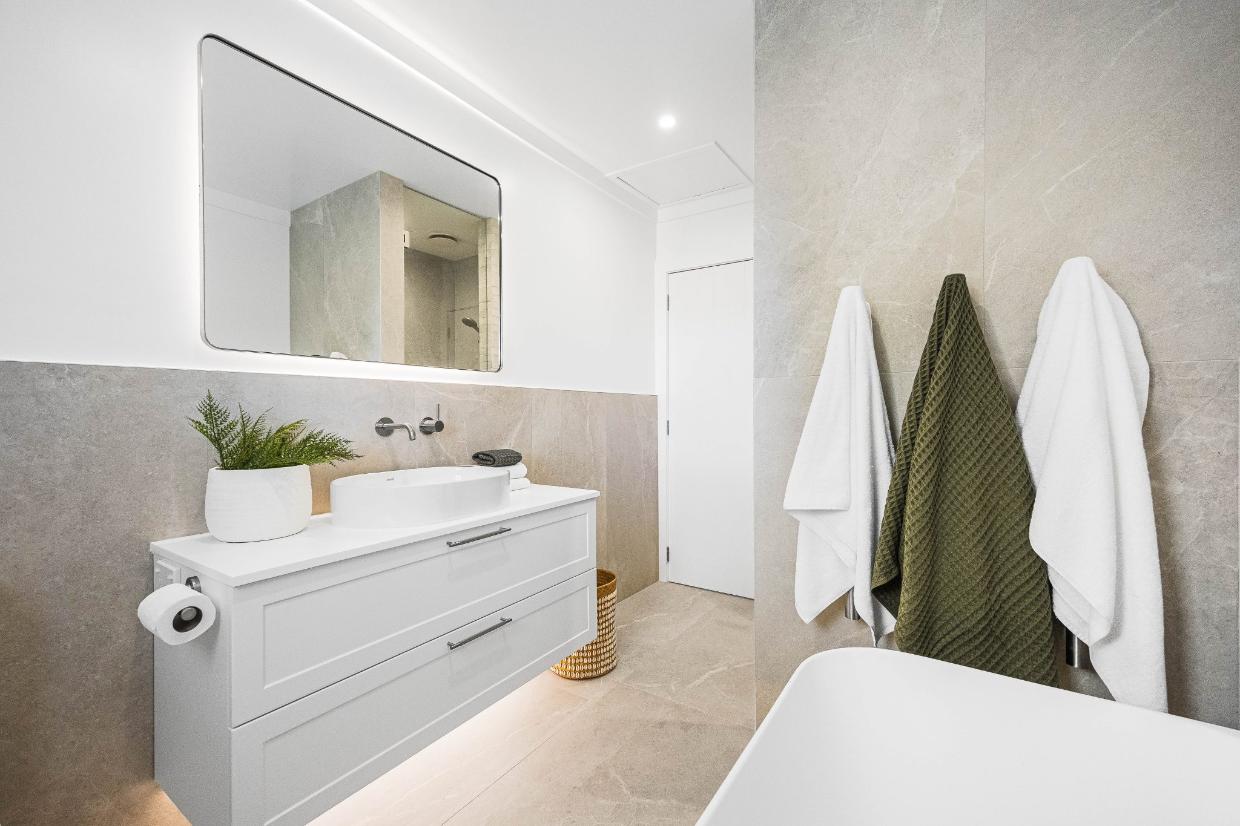 The property has three bathrooms. 