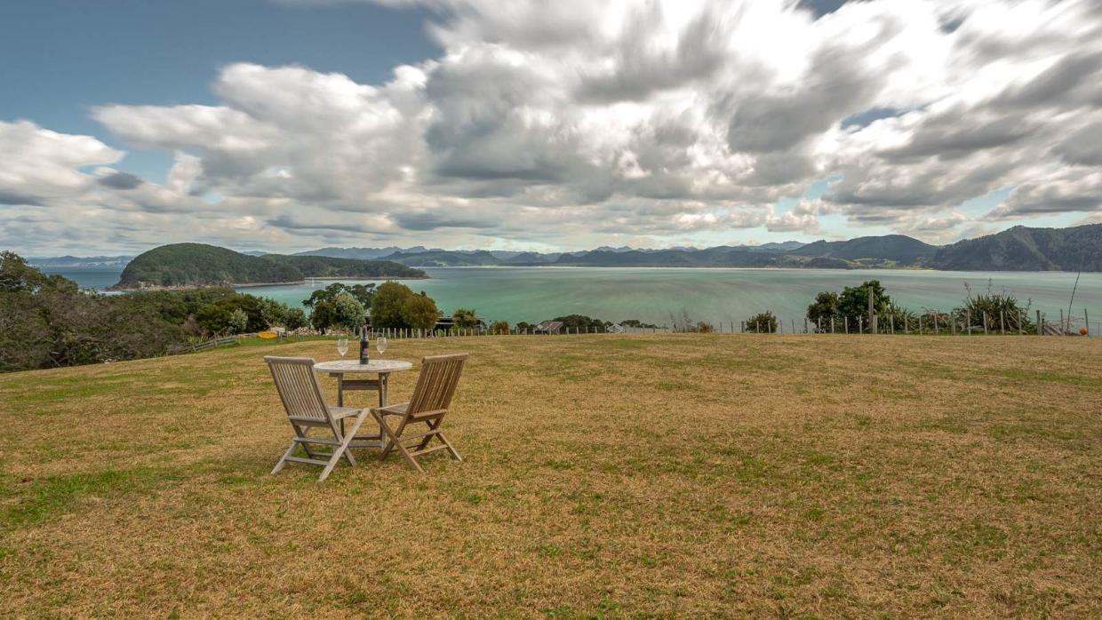 The one acre section has magnificent views. View over the bay