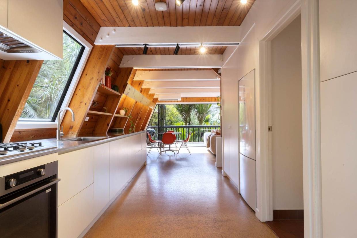 Kitchen connected house to the breathtaking backyard setup.