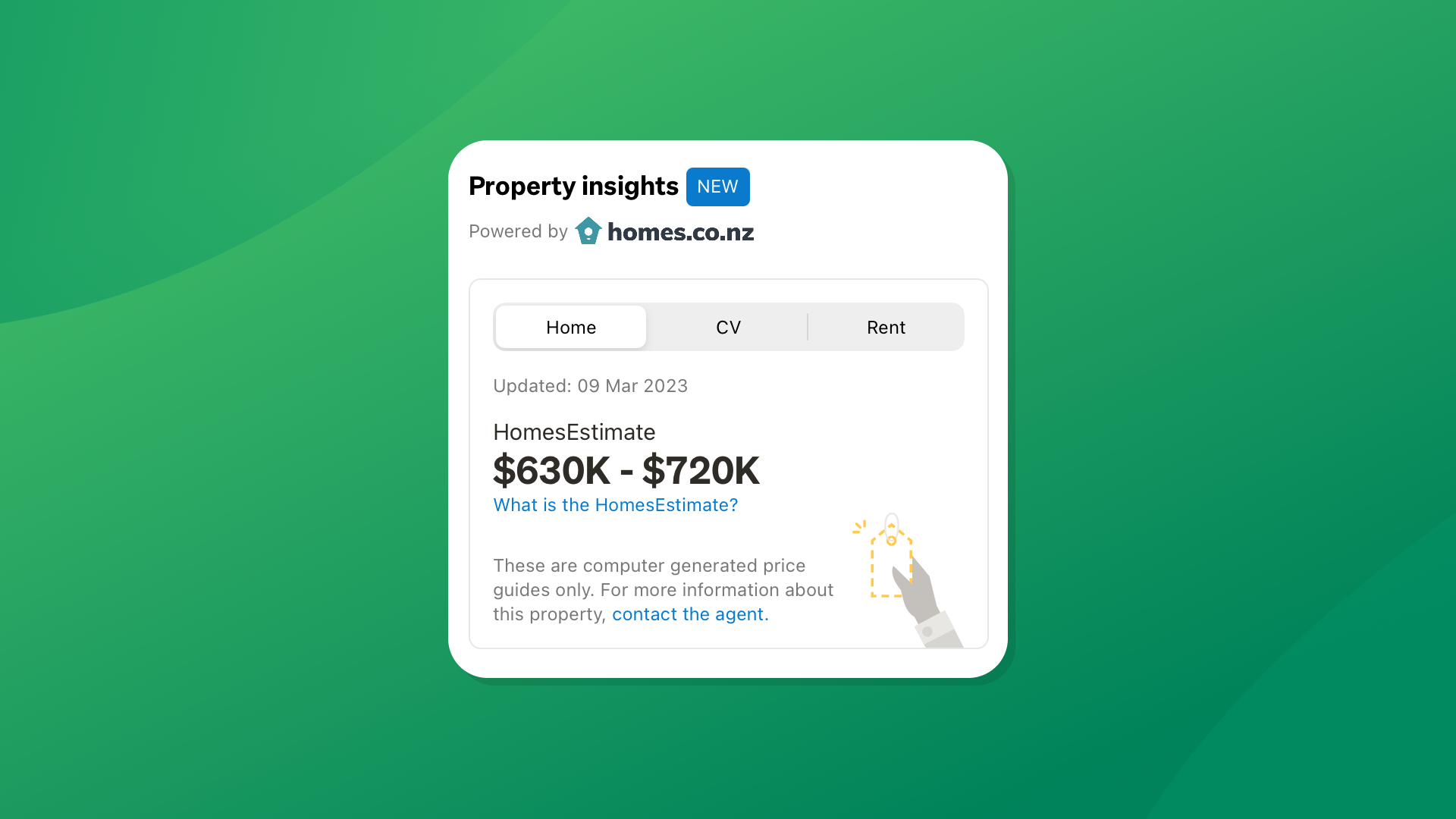 Image showing property insights tool on Trade Me