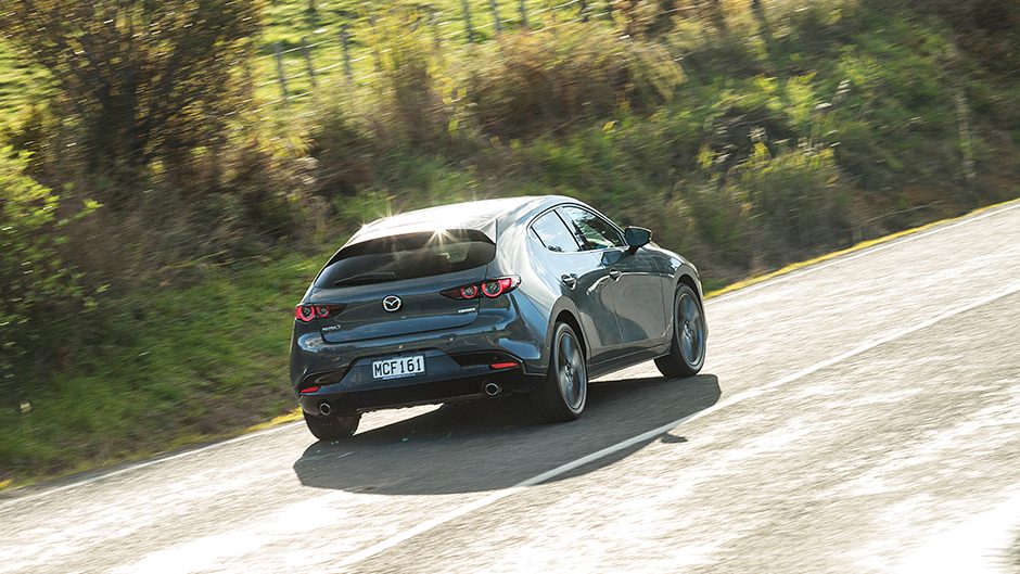 Mazda3 rear action shot