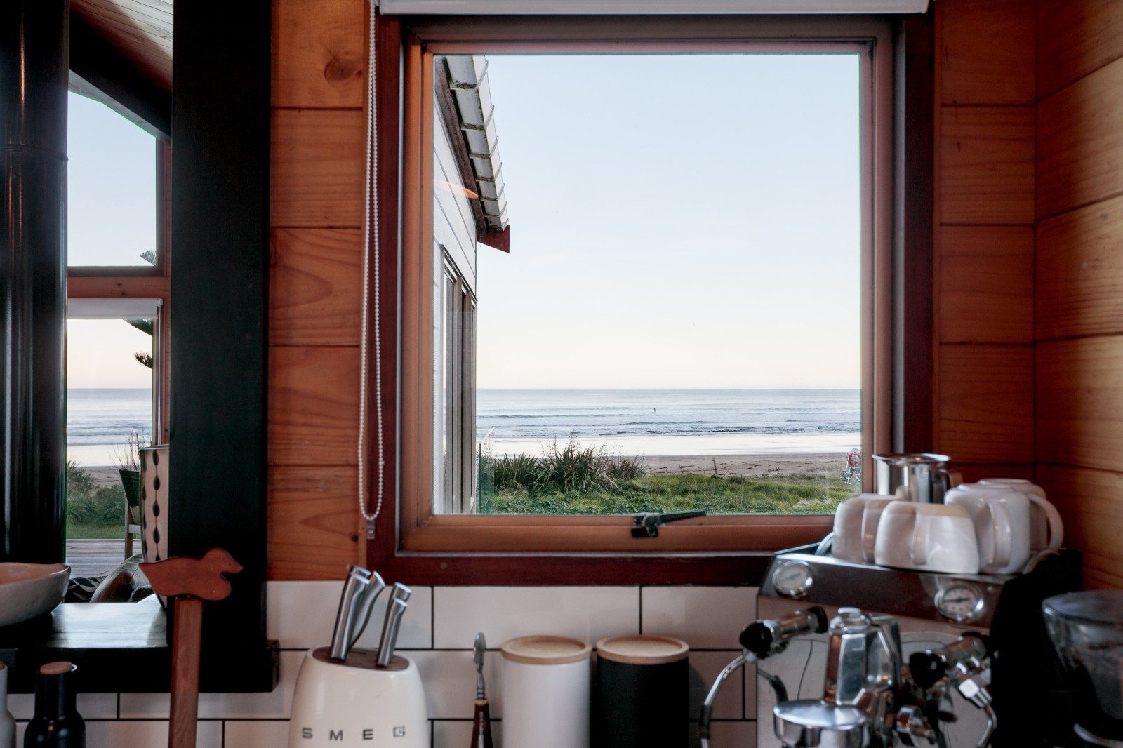 View of the ocean from the kitchen window