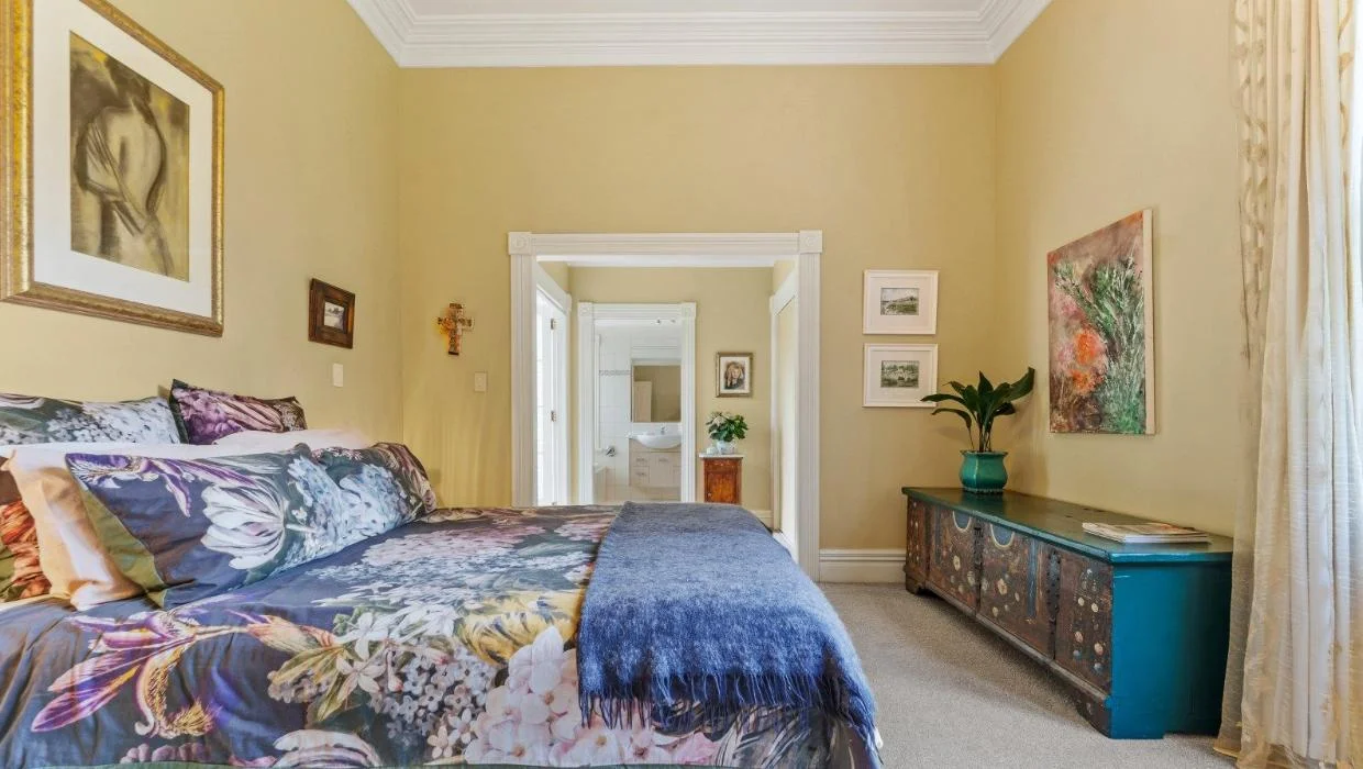 The main house had four bedrooms - one is shown