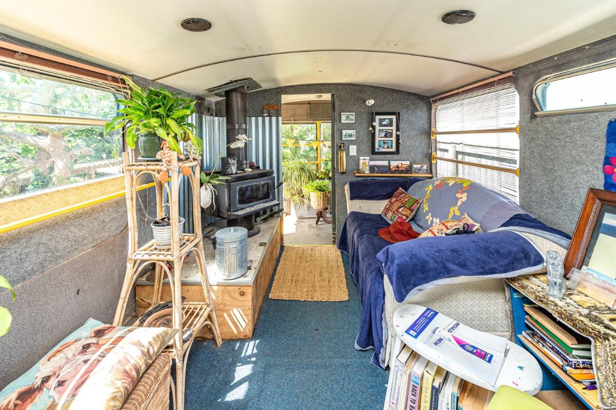 There’s a log burner to warm up winters.