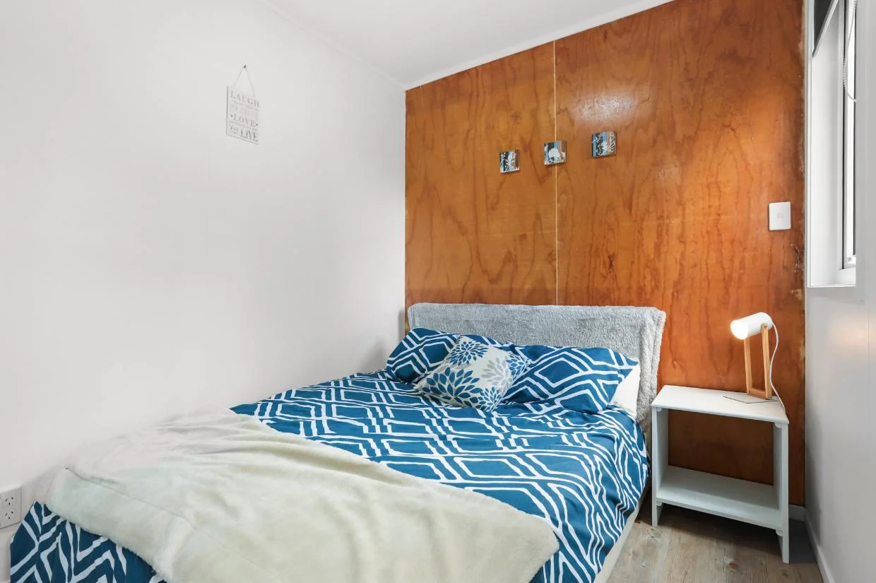 The first bedroom in the container home