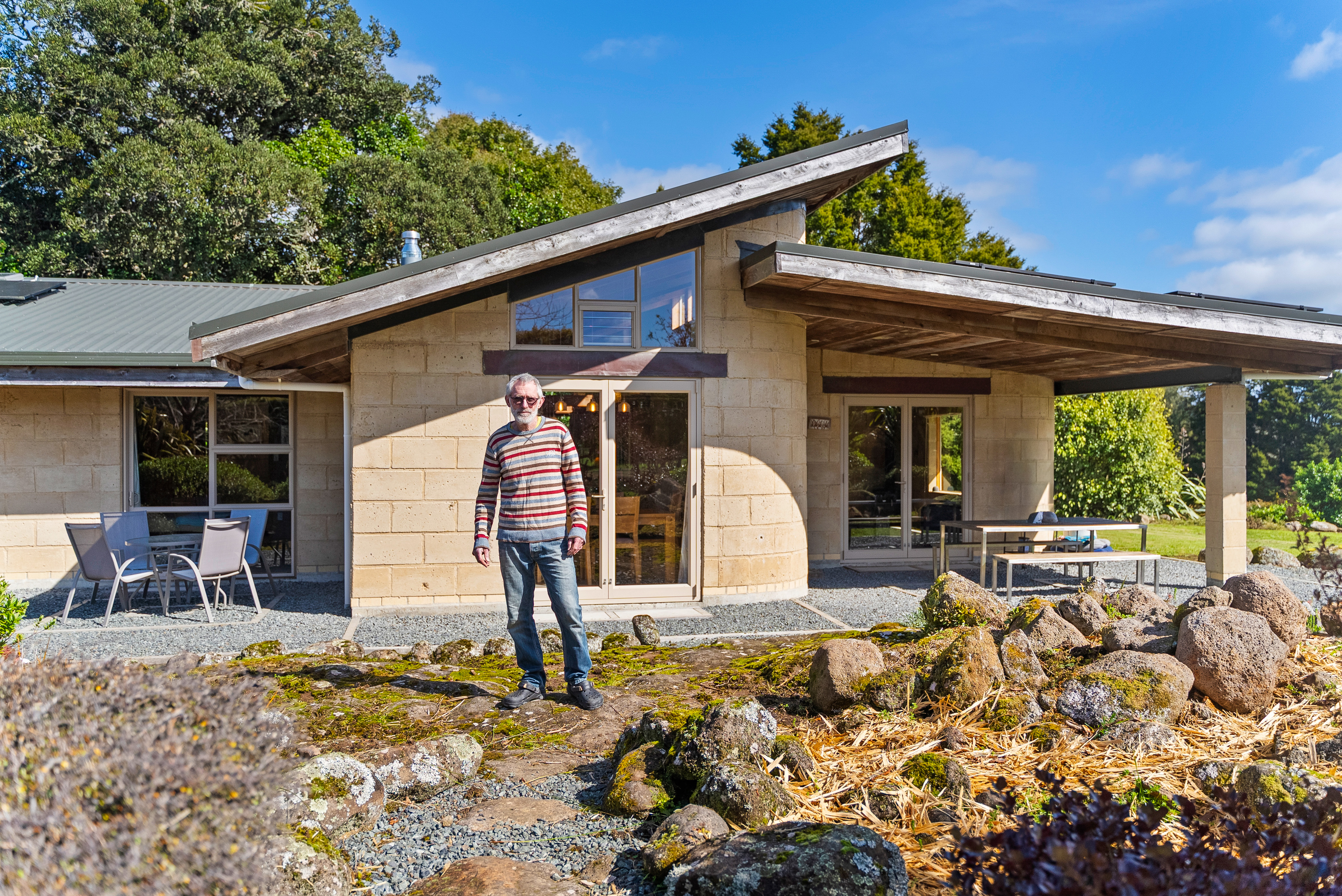Murray Ruffel outside his Poroti home