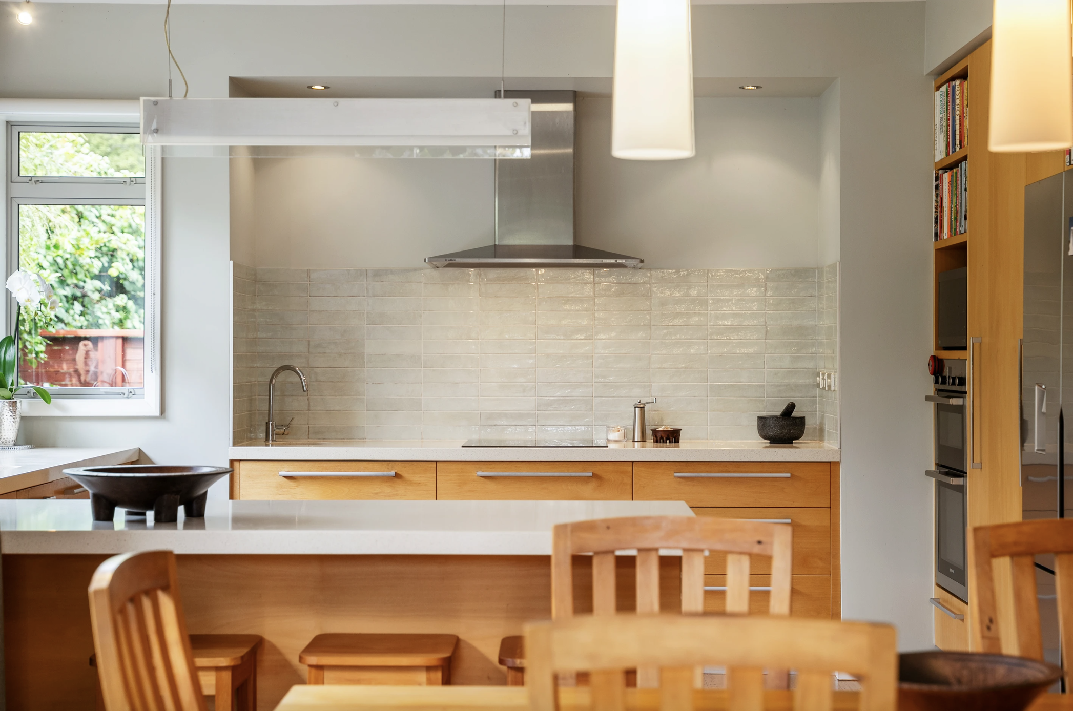 Eddie converted the former living room into an attractive, spacious kitchen