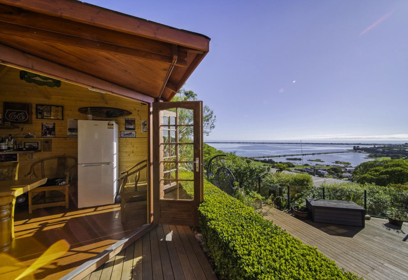A house overlooking the ocean.