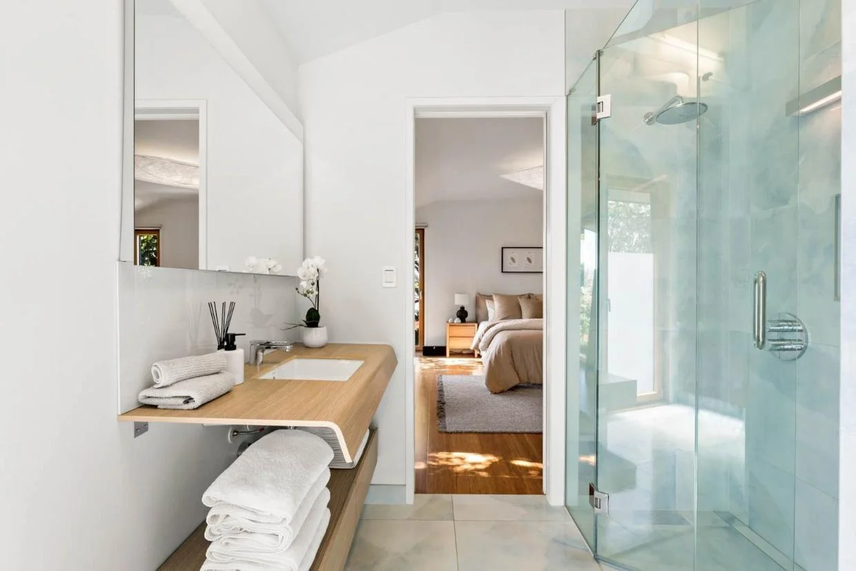 Bathroom in NZ passive house 
