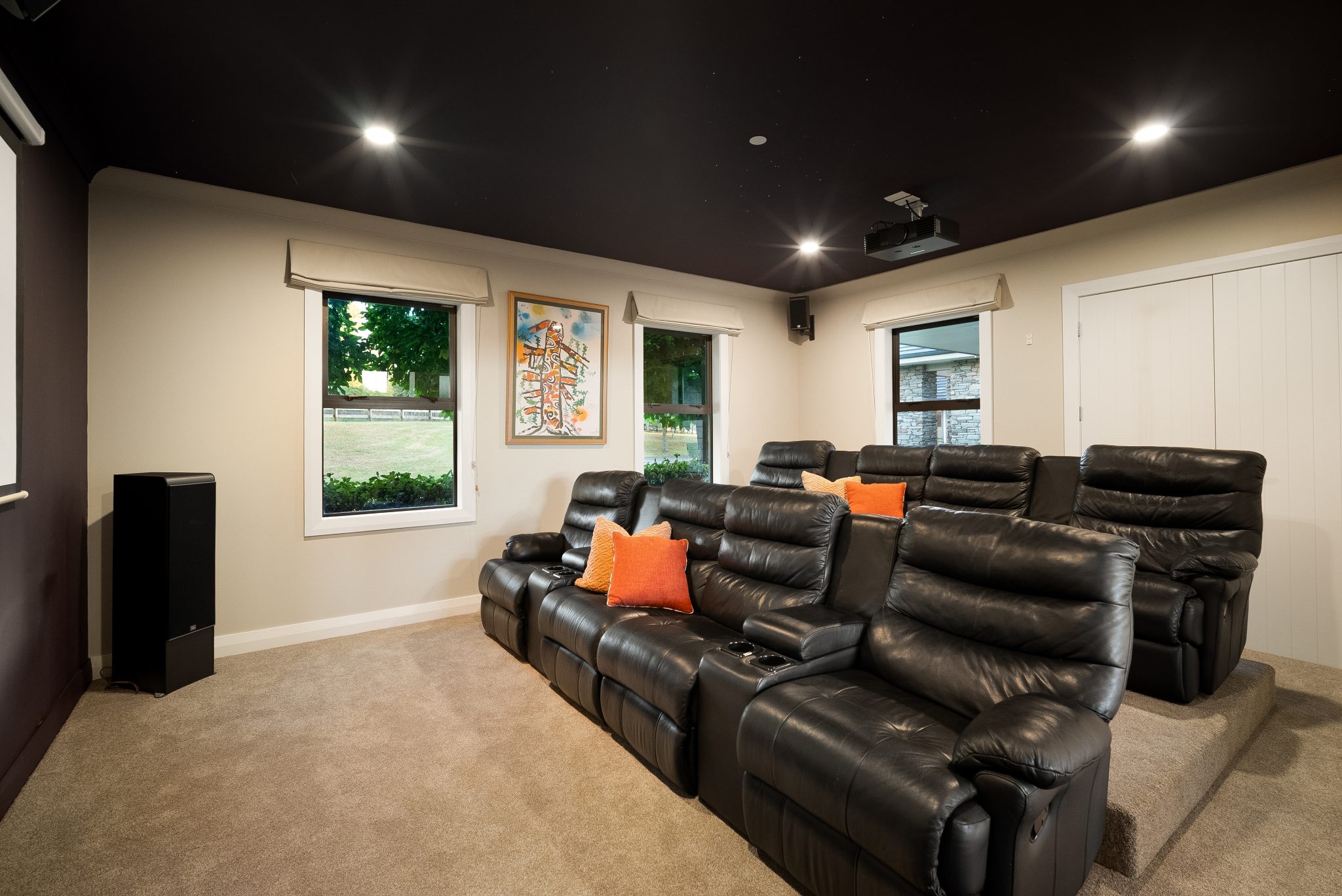 Entertainment room in Coatesville house