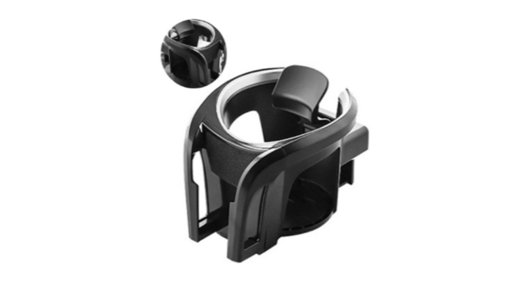 black adjustable car cup holder