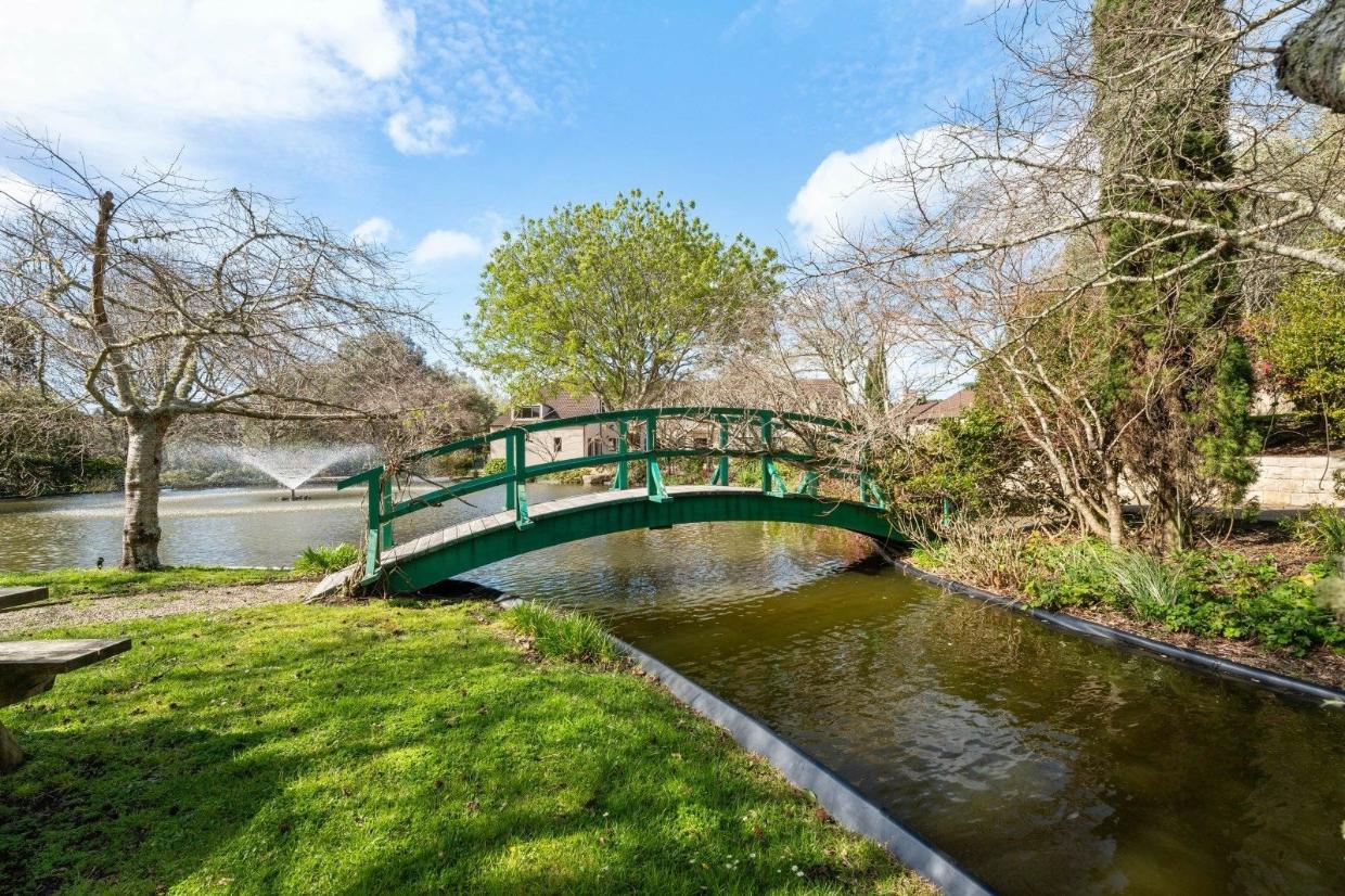 Arched bridge similar to the one in Monet’s garden.