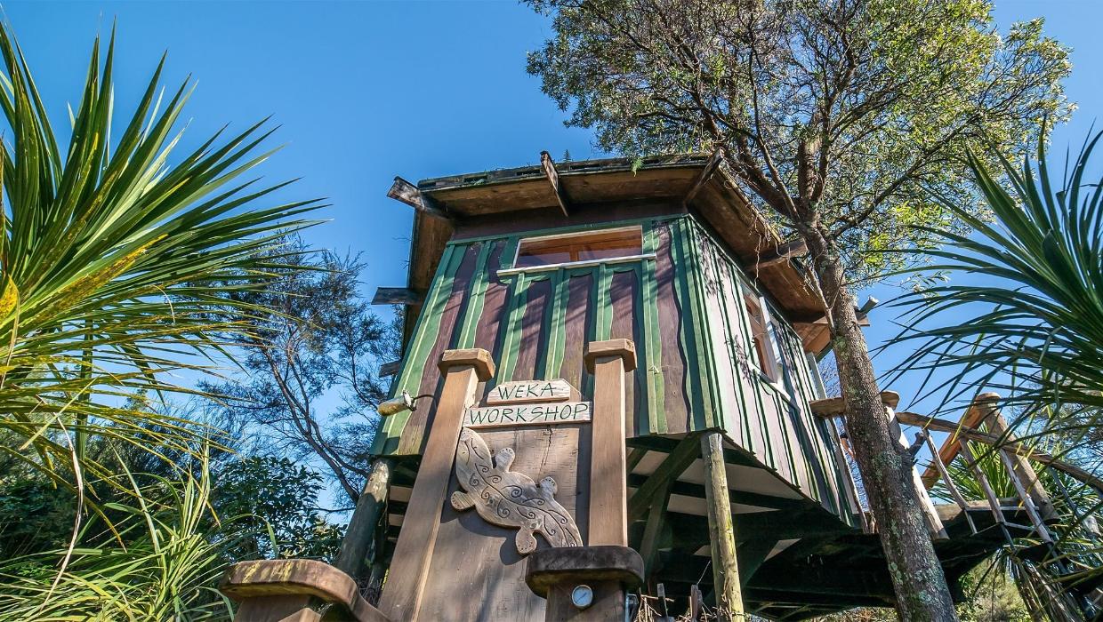 Exterior of studio Cooper built for Karen