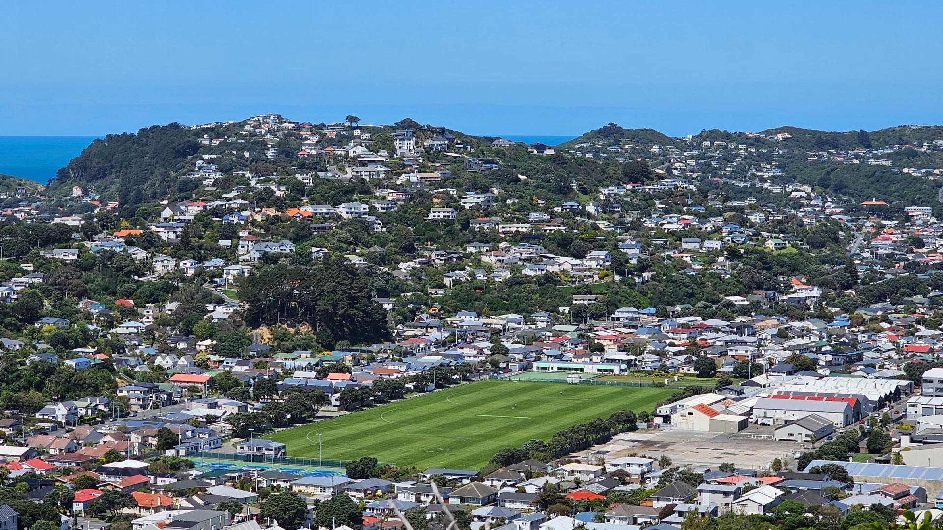 An image of the suburb of Kilbernie in Wellington.