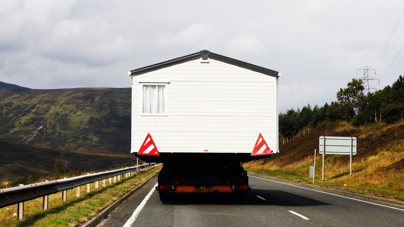 House on truck. 