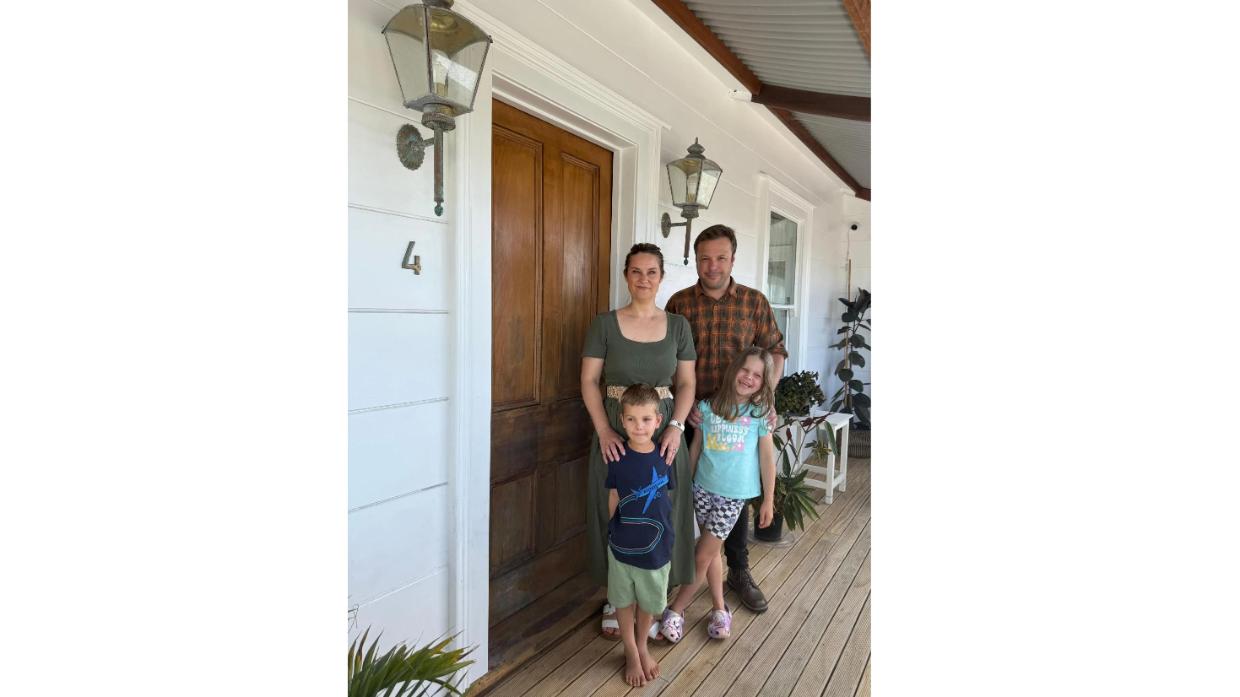 The Post family at their Rawene haven. 