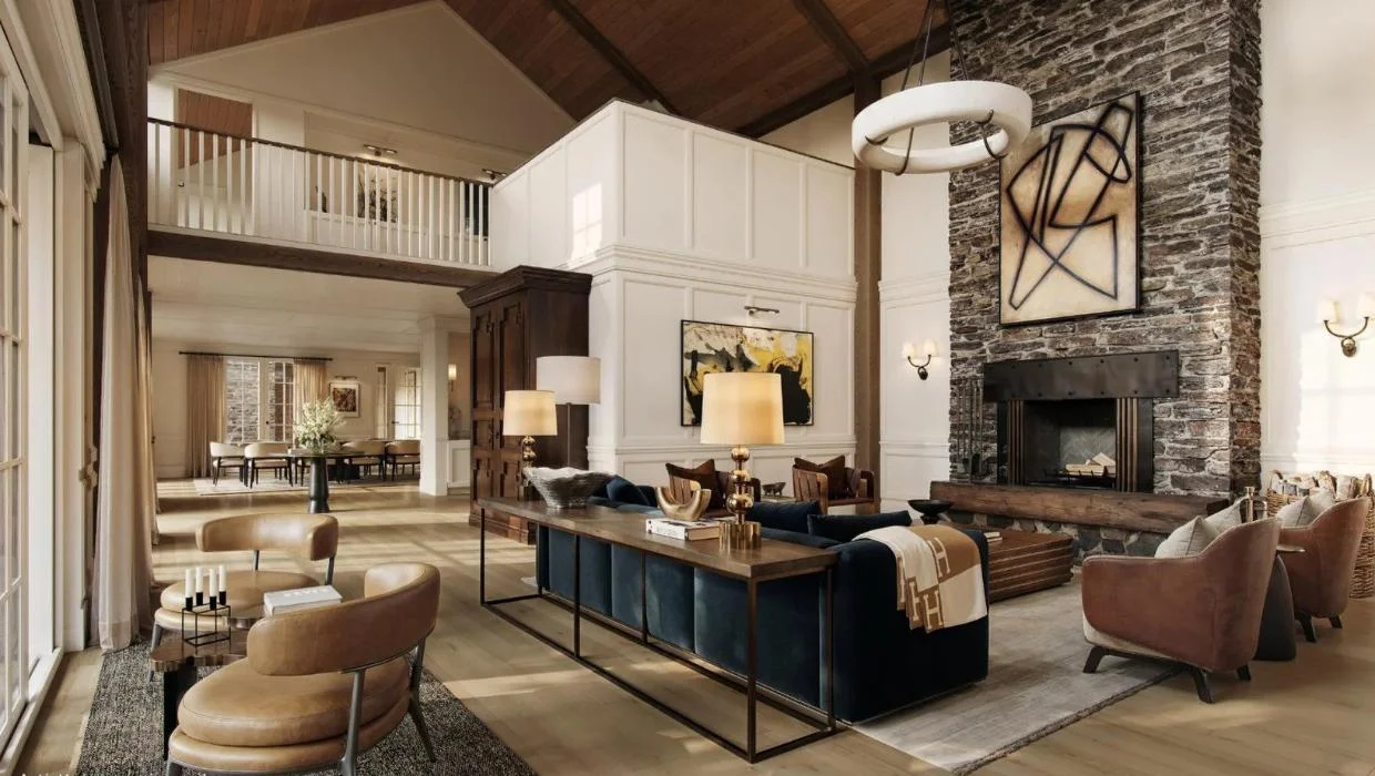 An artist’s impression of a living room 