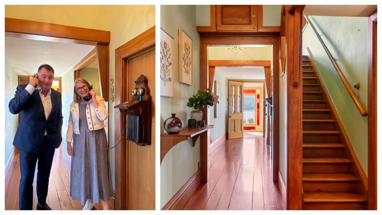 Rimu timber in the hallway glows