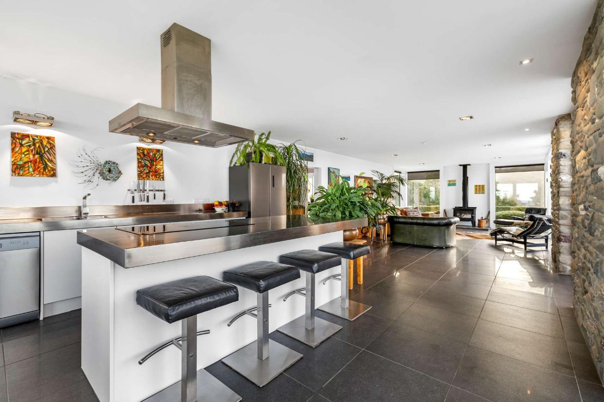 The home has been designed with some European flair.