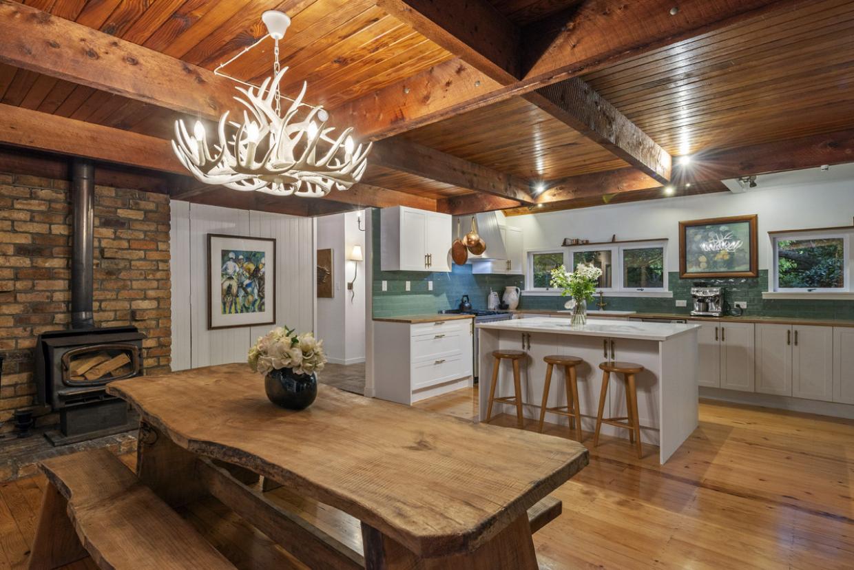 Rustic touches inside the home