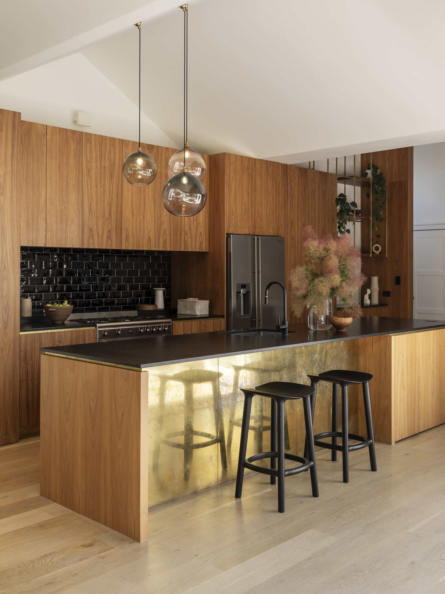 The stunning kitchen with modern interior features