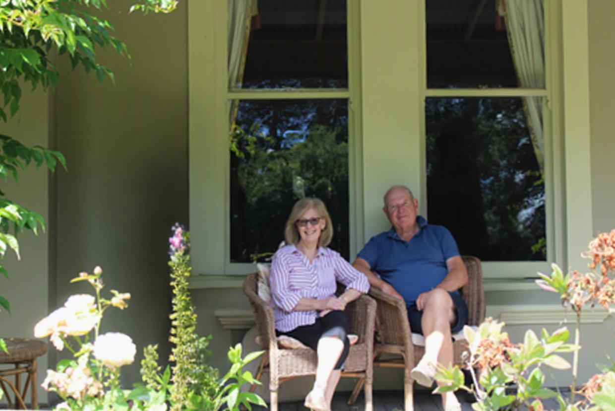 The couple enjoying the property