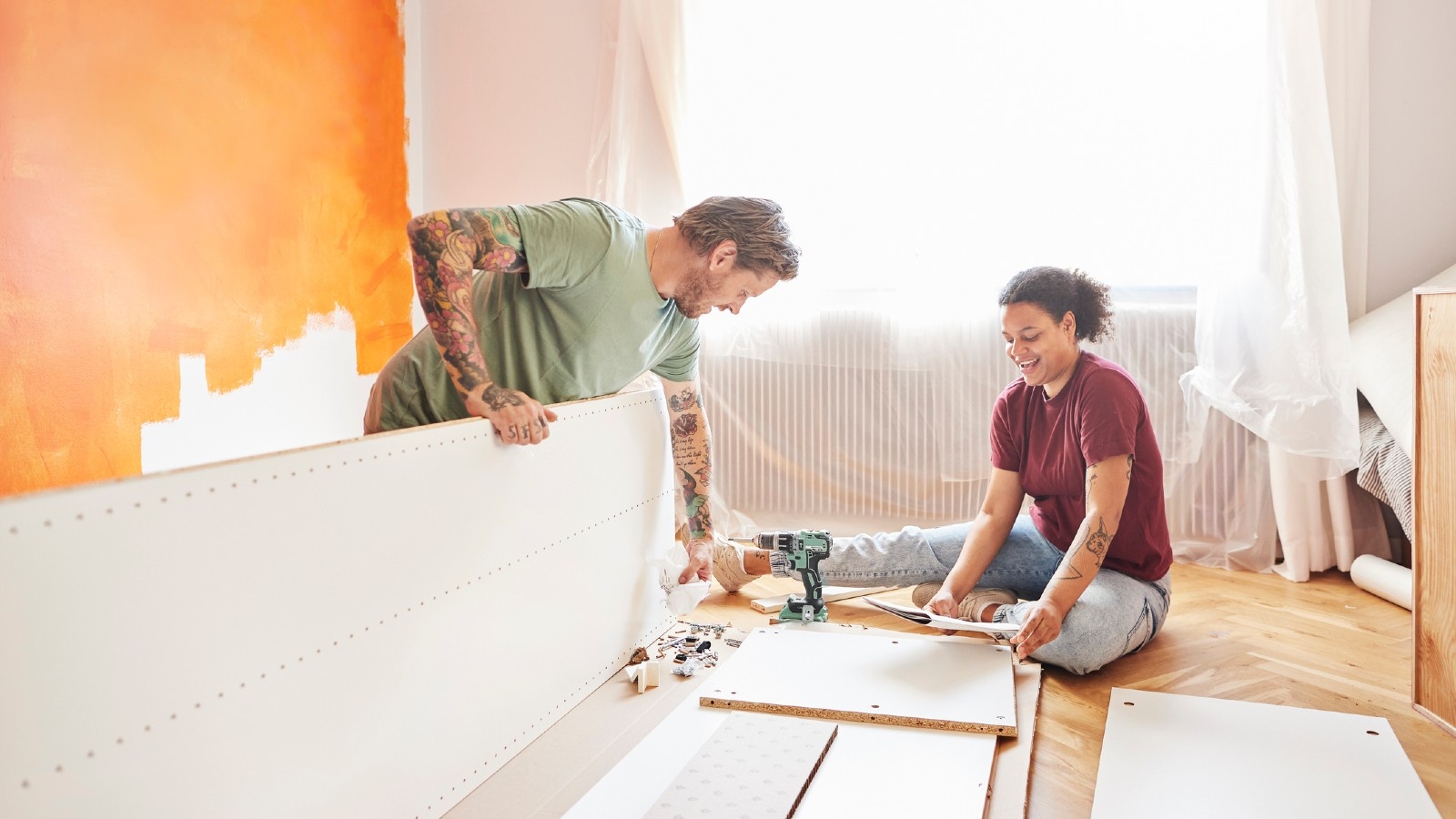 Couple renovating house NZ. 