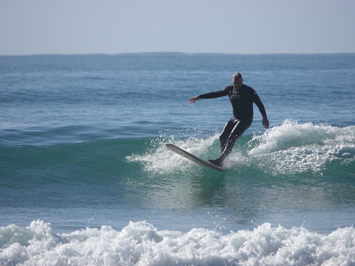 A wave being caught.