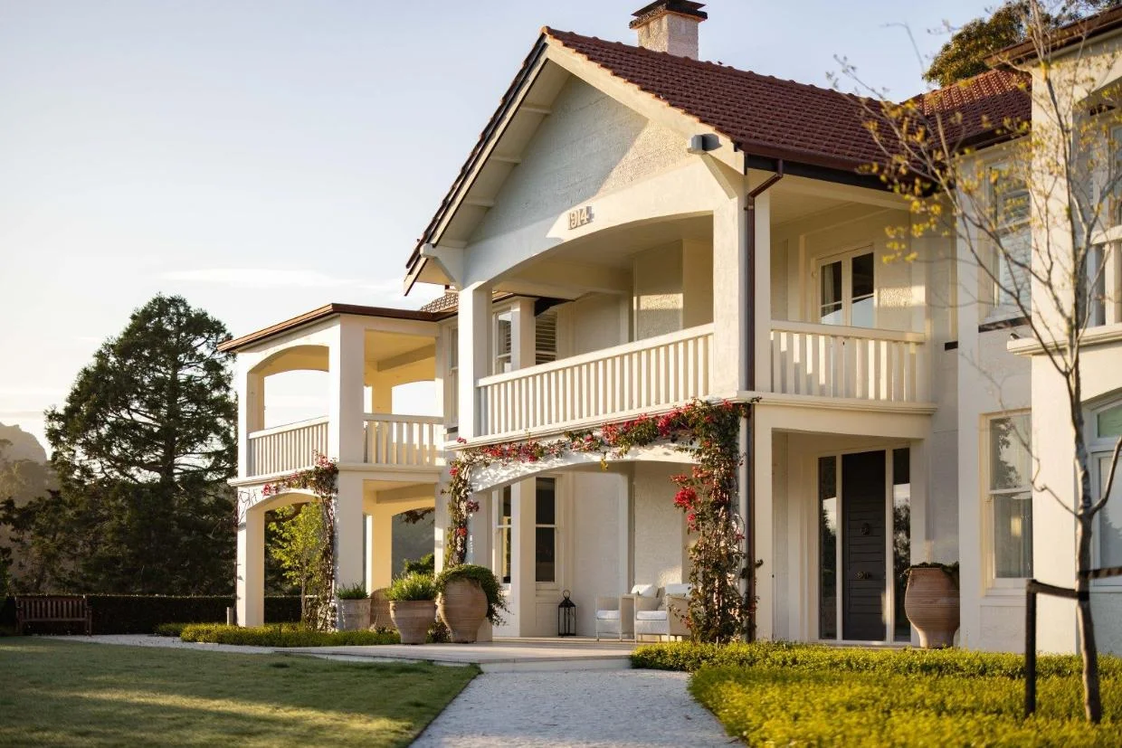 Many rooms open to a terrace or balcony - living rooms are on the ground floor and bedrooms on the second storey. 