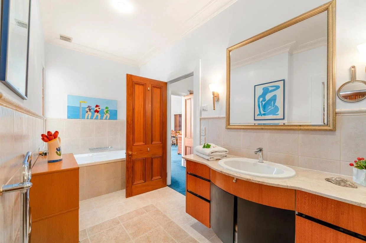 This is one of two ensuite bathrooms in the apartment. 