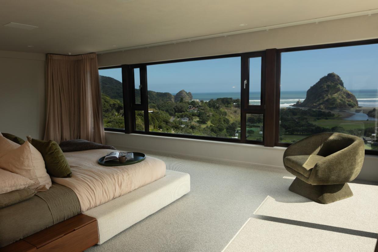 Main bedroom with impressive views.