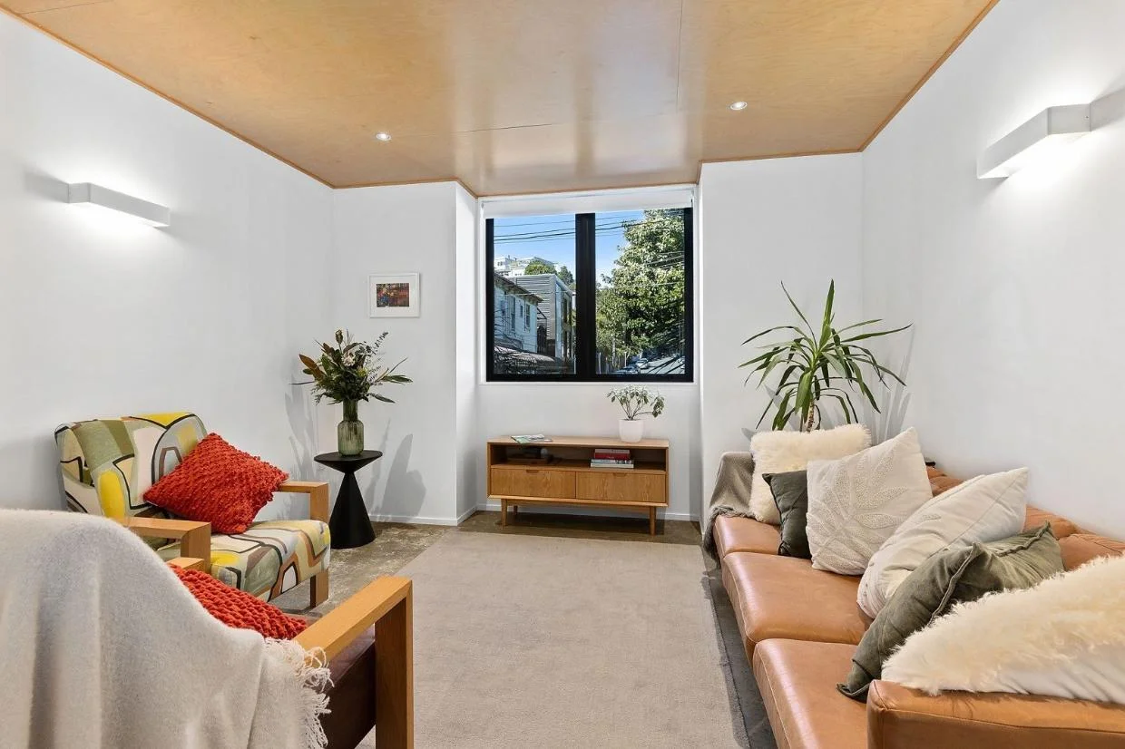Aro Valley home interior, living room