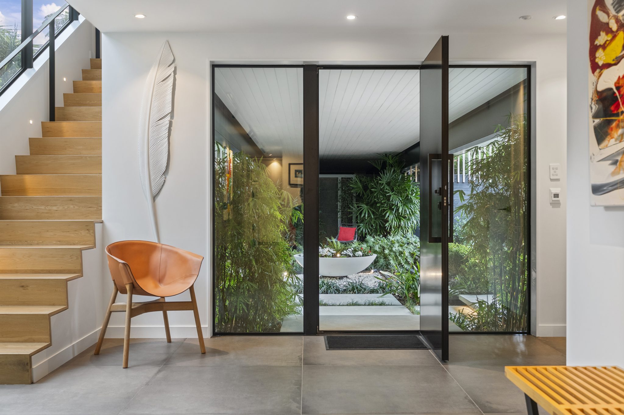 Looking out the front door