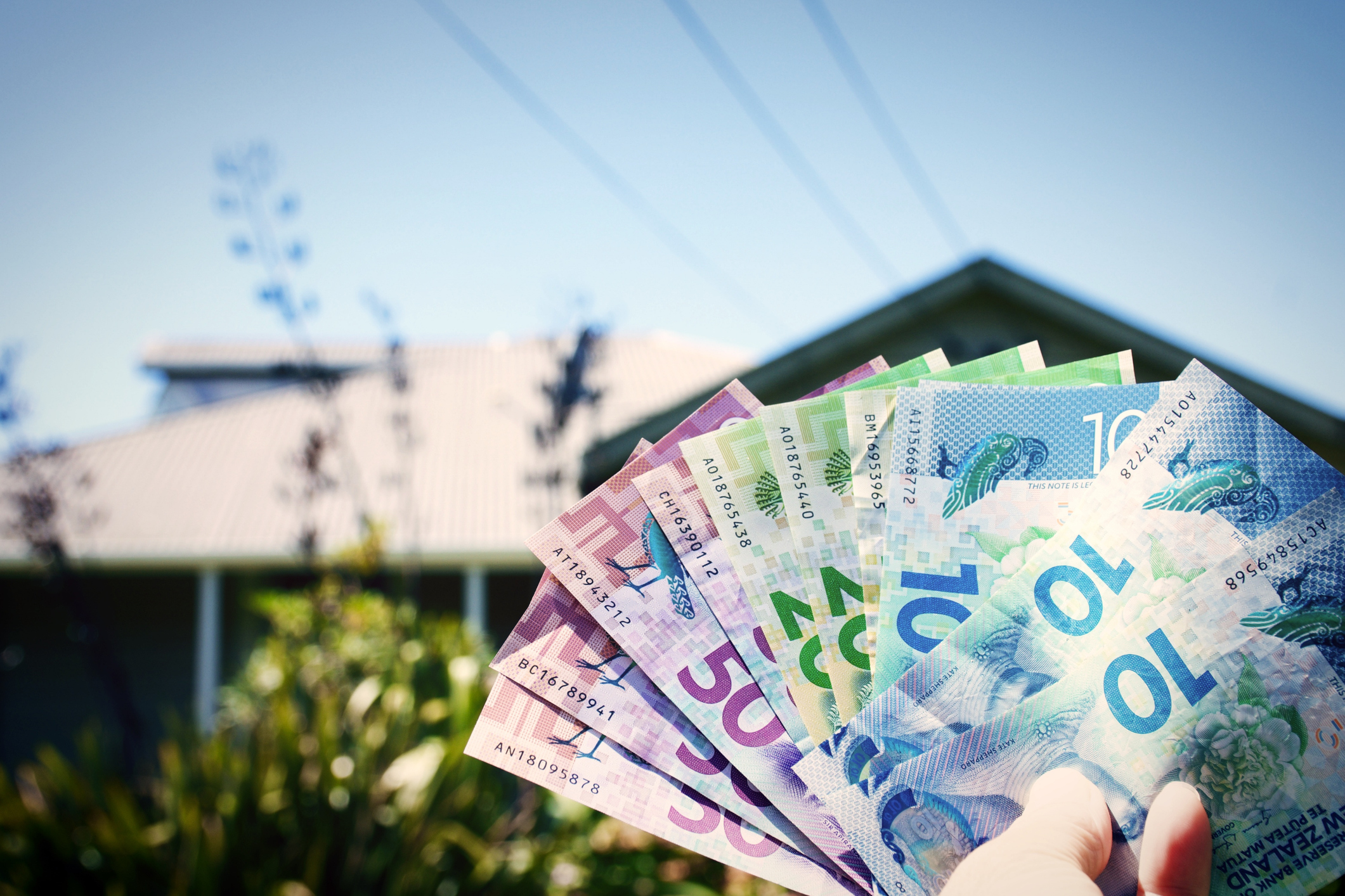 Image with house and NZ money