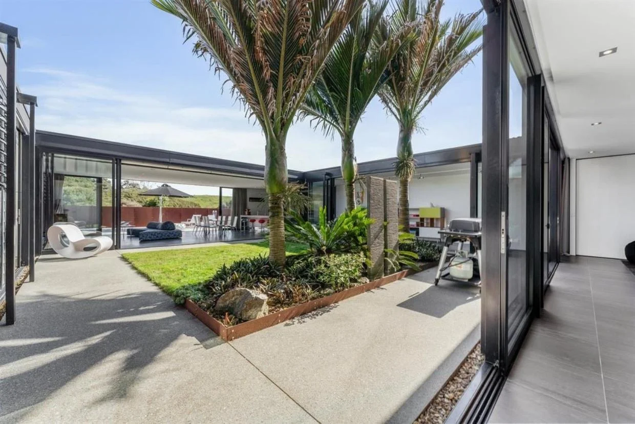 Courtyard in Omaha bunker house