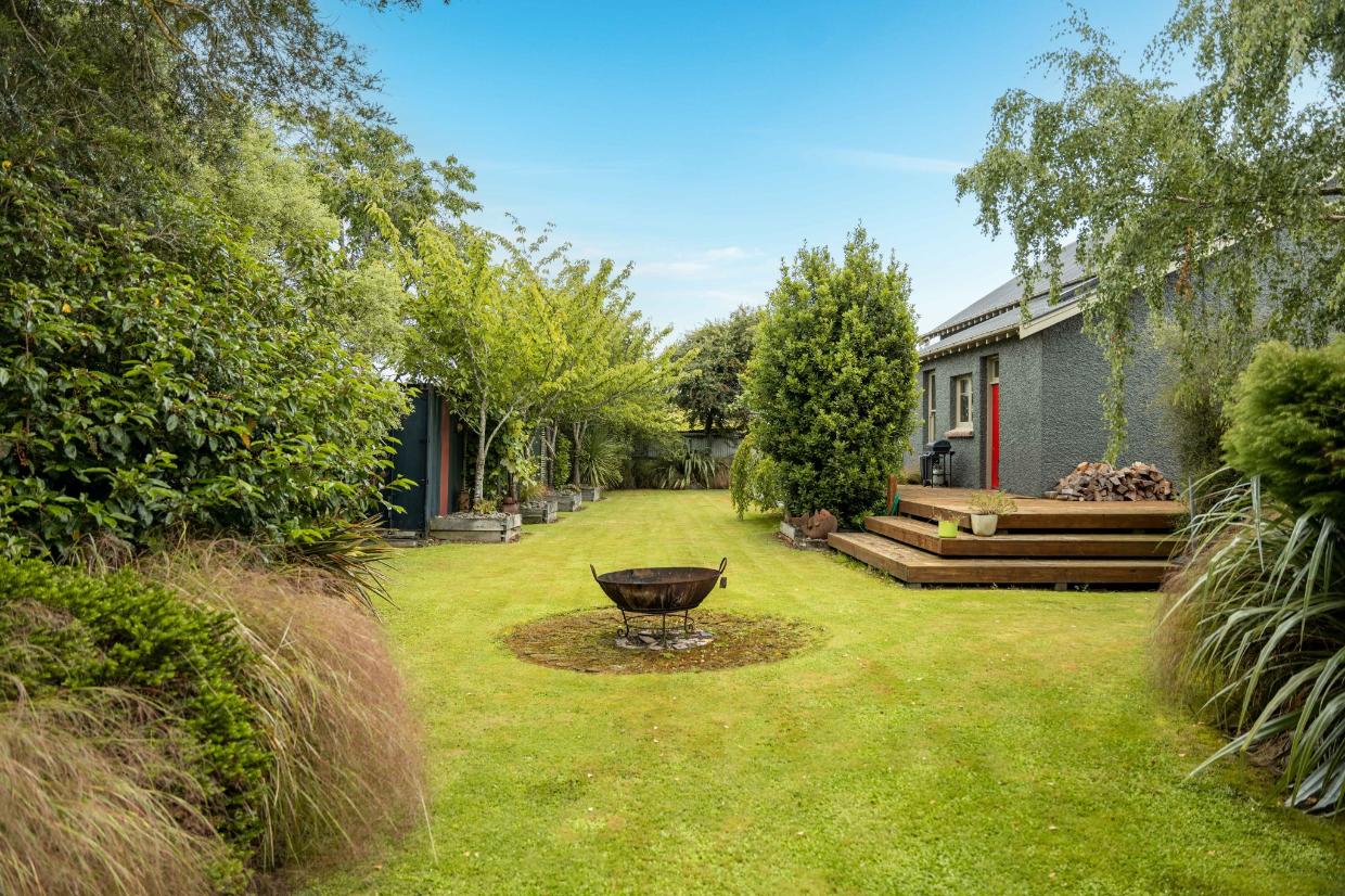 A completely transformed backyard. 