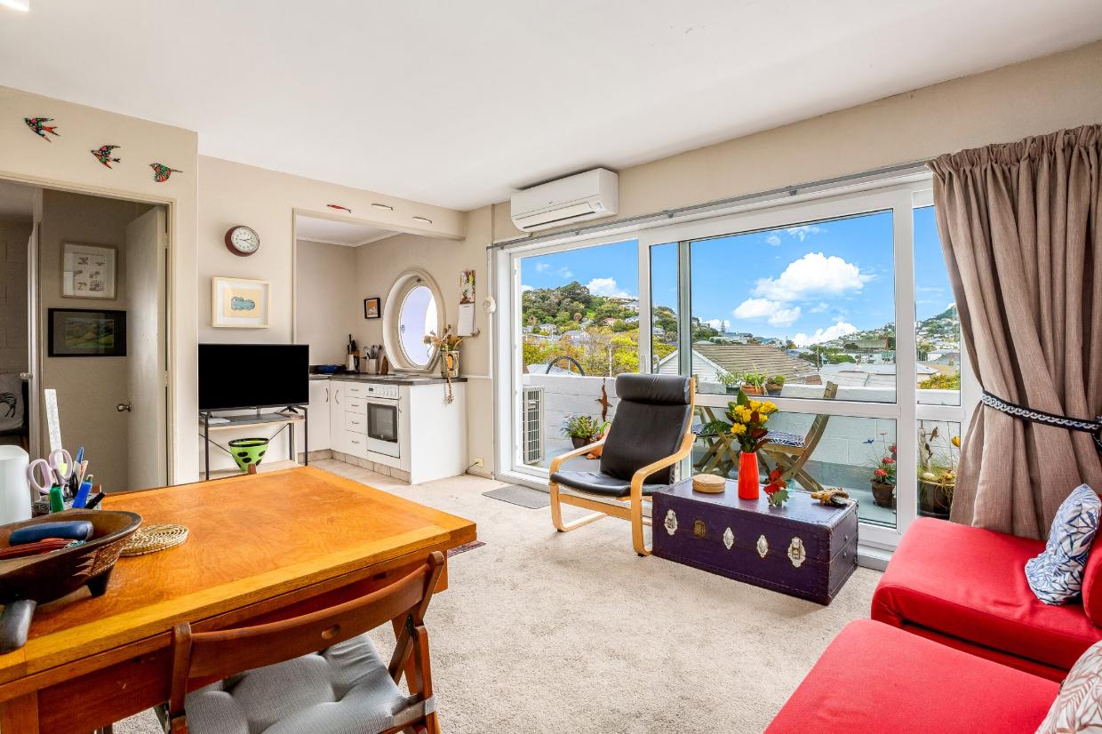 Unit 20 has open plan living.