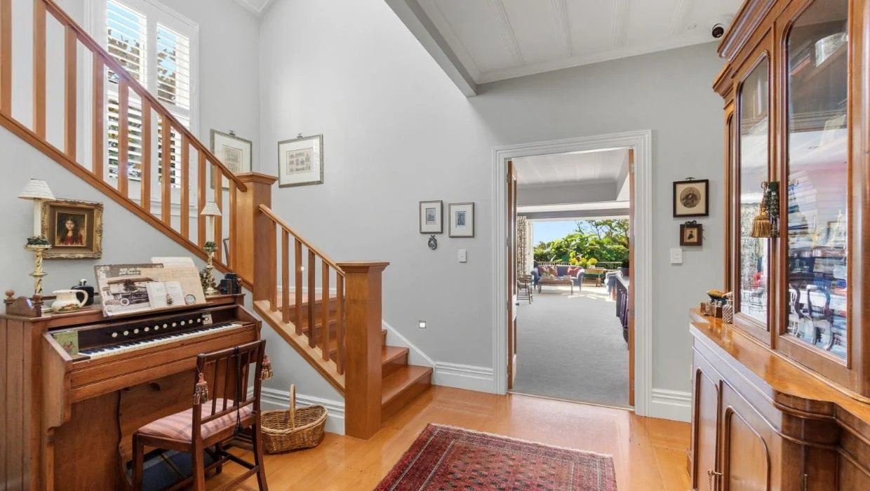 The interior was completely remodelled to create a complete house inside the hall's triple-height space.