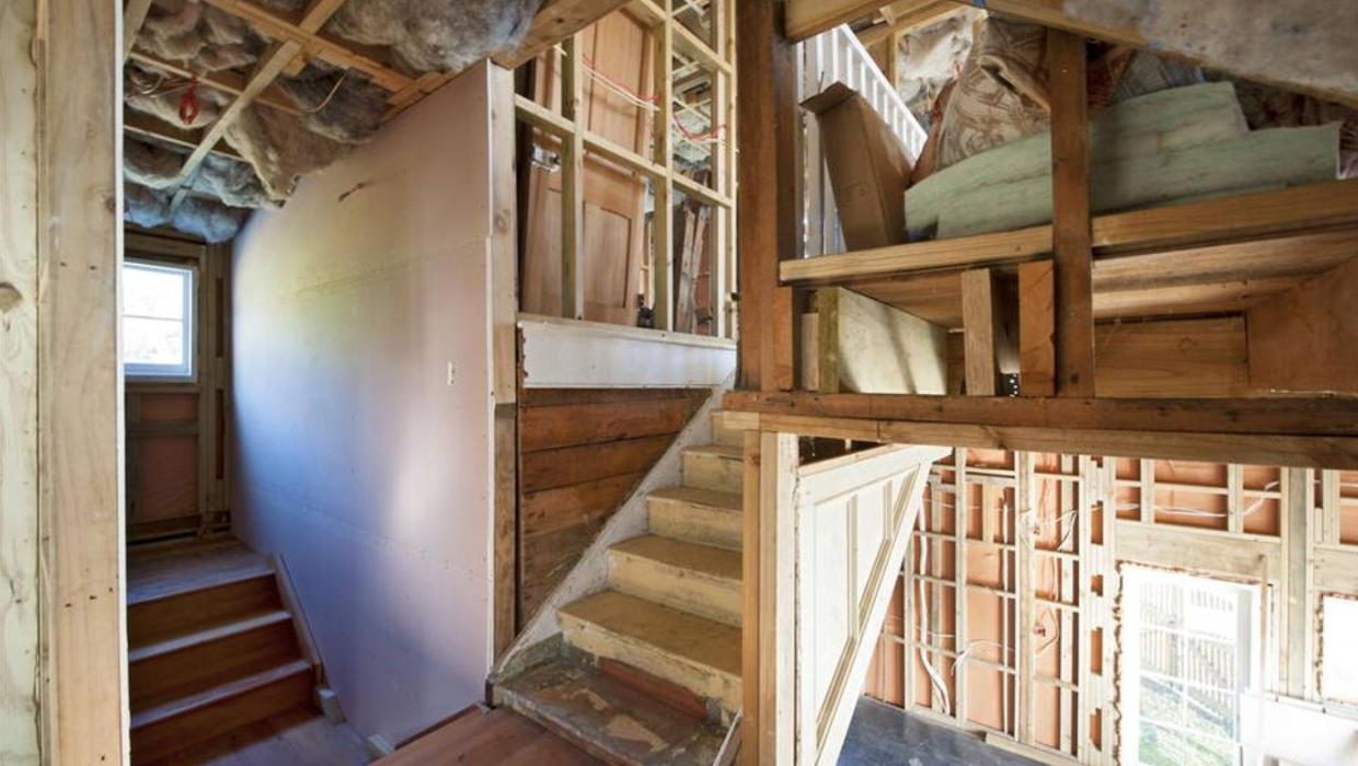 The home was just a shell when they bought it. 