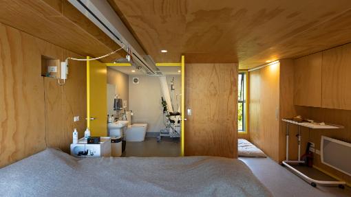 Bedroom in garage.