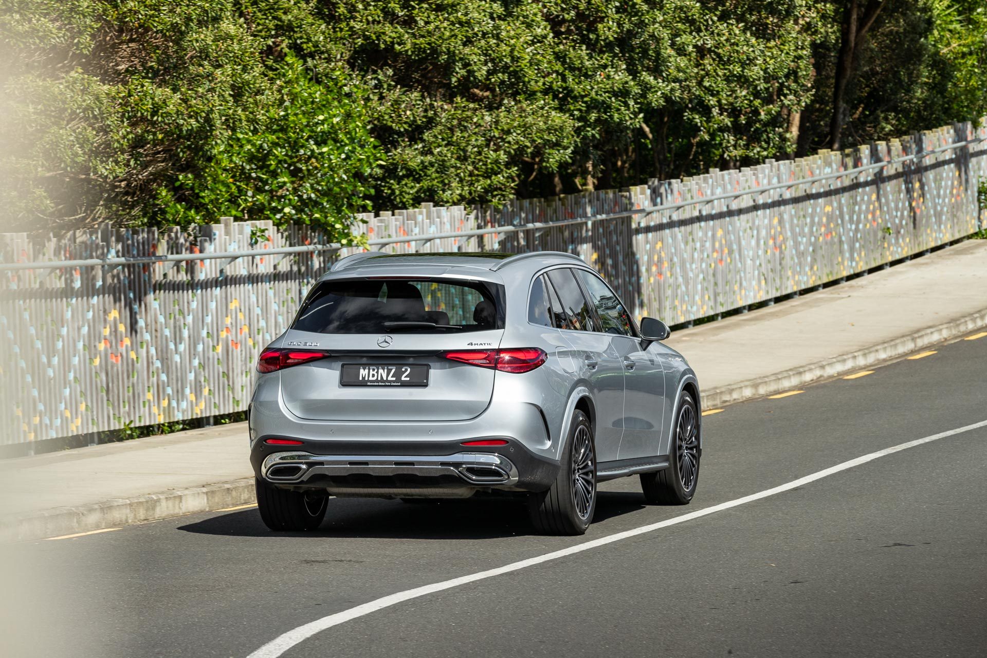 2023 Mercedes Benz GLC 300 rear dynamics shot