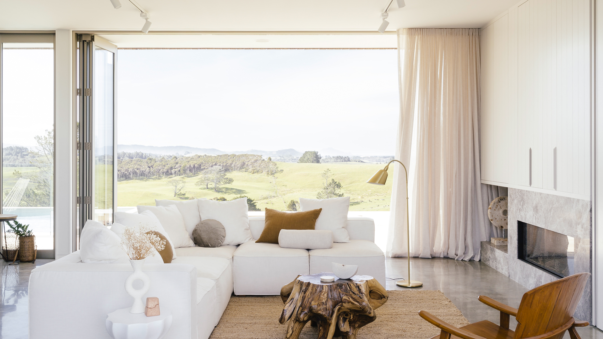 The view from Melanie and James Sax's Te Arai Farm Estate.